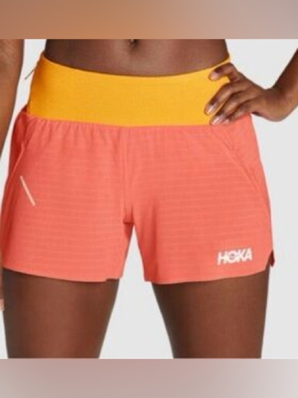 Hoka One One Women's Lightweight Running Shorts - Orange/Peach
